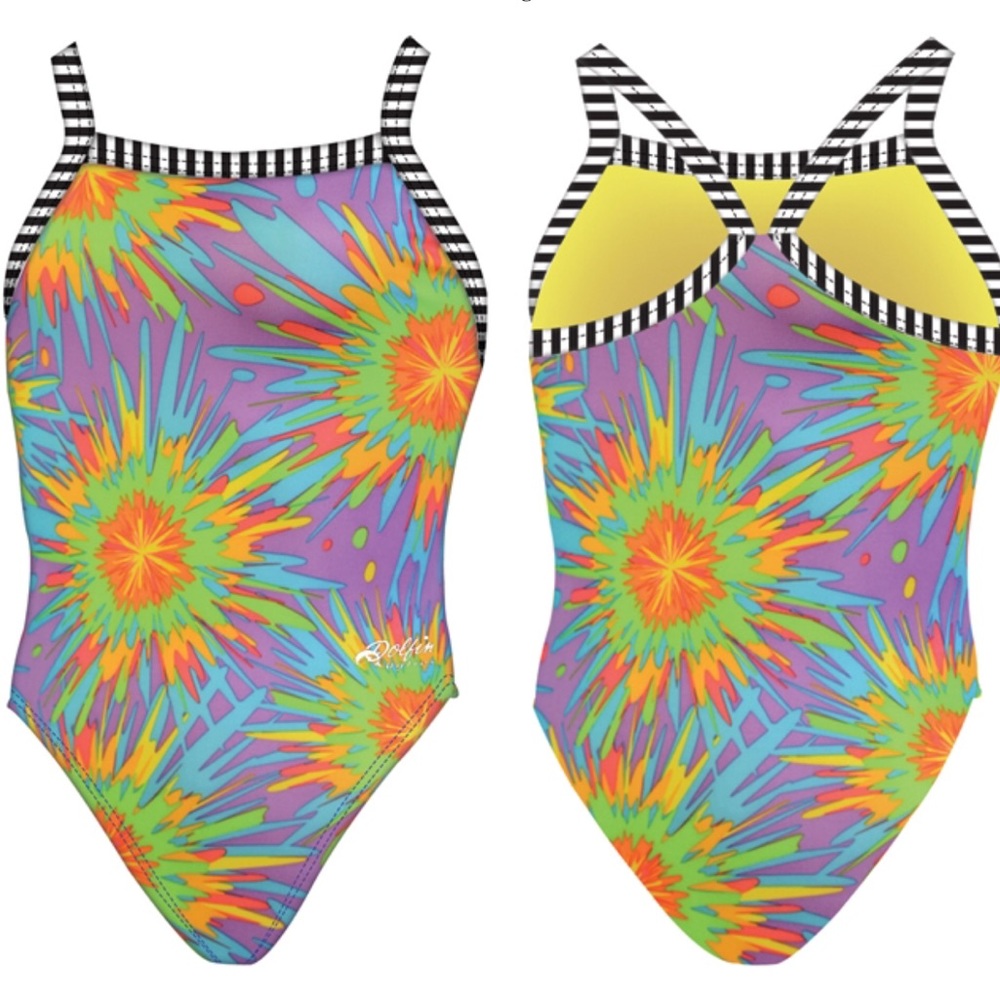 Uglie Dolfin Girls Swimsuit- Rainbow Fireworks